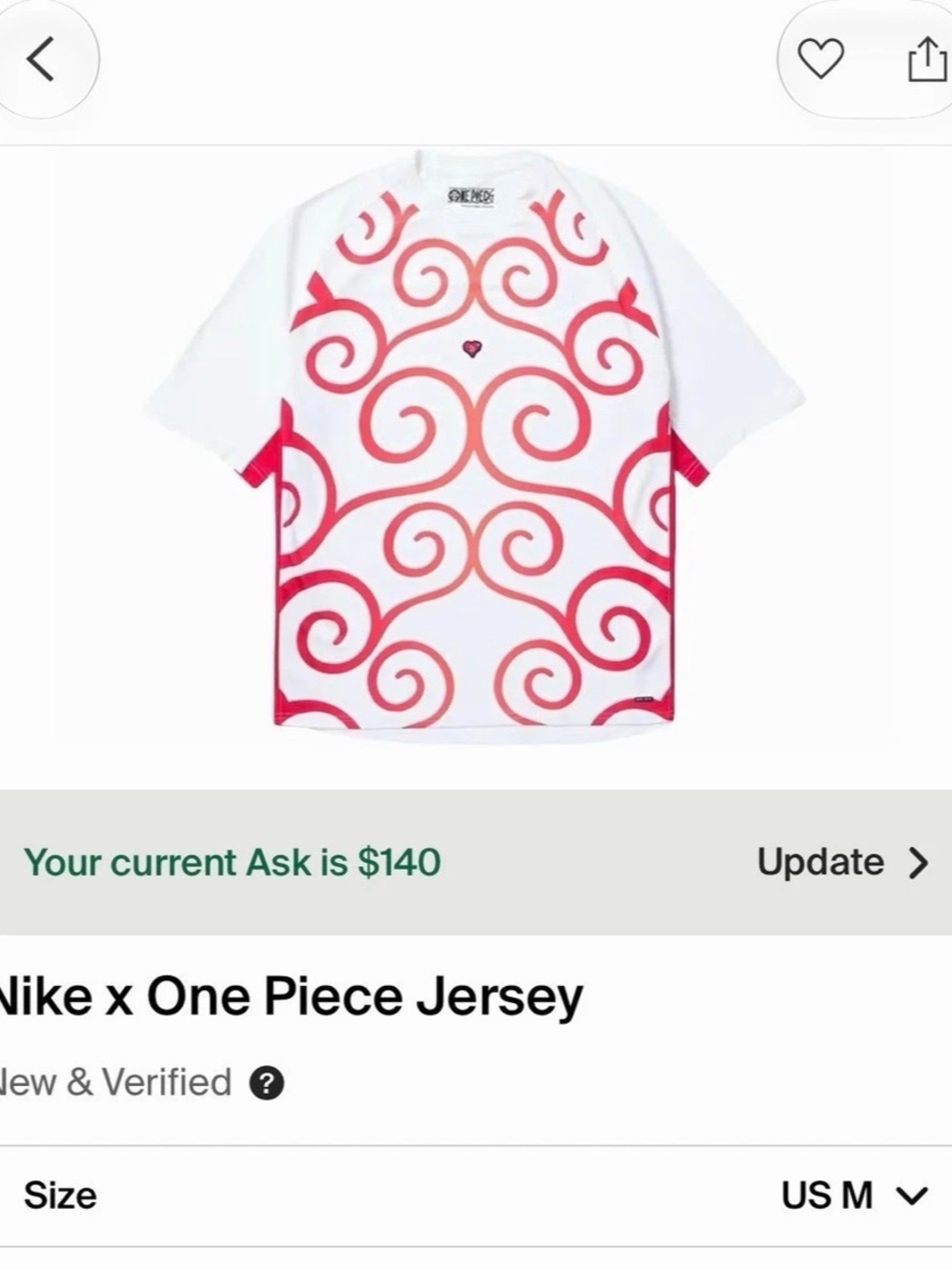 Nike One Piece Jersey red Abstract Size Medium